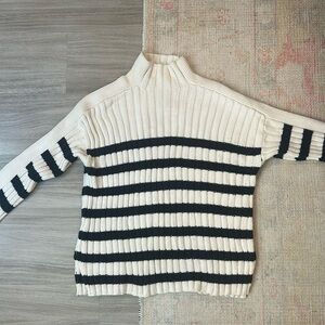 Nautical Striped Mockneck 100% cotton A&F sweater